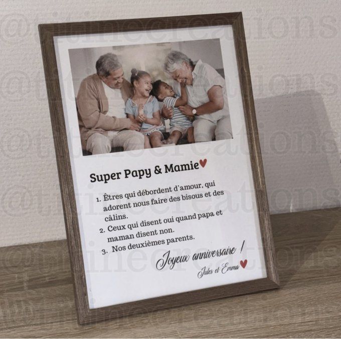Affiche papy et mamie