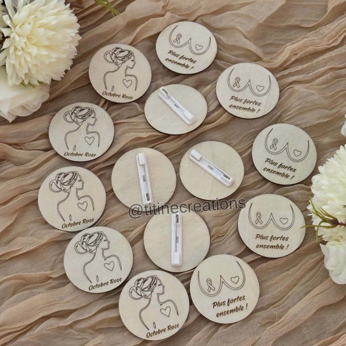 Badges Solidaire - Octobre Rose
