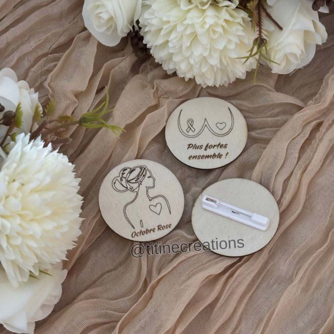Badges Solidaire - Octobre Rose